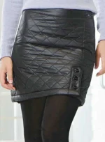 LUXURY QUILTED LEATHER SKIRT