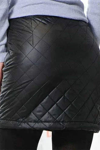 LUXURY QUILTED LEATHER SKIRT