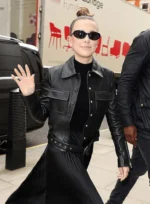MILLIE BOBBY BROWN LEATHER JACKET