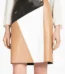 PATCHWORK LEATHER SKIRT 