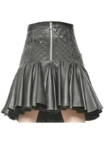 ROCK N ROLL FLARE LEATHER SKIRT