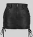 SIDE LACE-UP LEATHER SKIRT