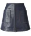 SMOKING PIPED LEATHER SKIRT 