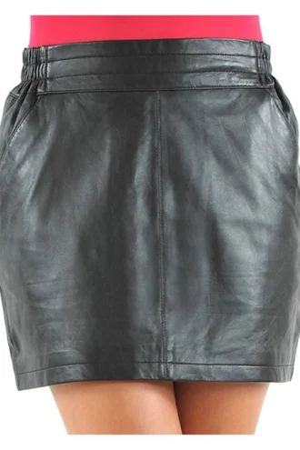 SPORTY LEATHER SKIRT