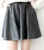SWING FLARE LEATHER SKIRT