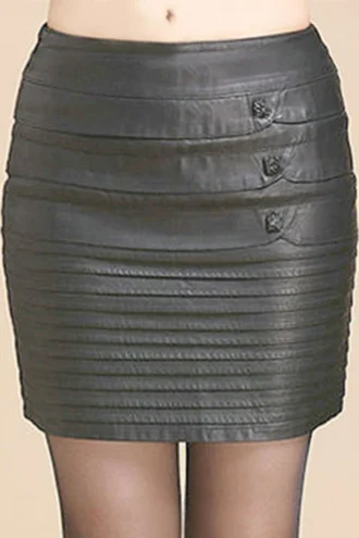 WHISTLE LEATHER SKIRT