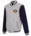 Chicago Bears Two-Tone Reversible Fleece Jacket - Gray/Navy