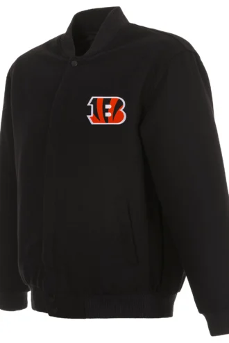 Cincinnati Bengals Reversible Wool Jacket - Black
