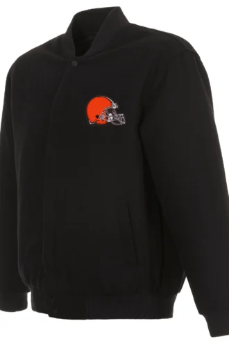 Cleveland Browns Reversible Wool Jacket - Black