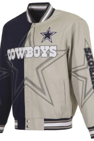 Authentic NFL Dallas Cowboys Cotton Twill Full-Snap Embroidered Jacket