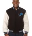 Detroit Lions Two-Tone Wool and Leather Jacket - Black/White