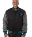 Carolina Panthers Wool Handmade Full-Snap Jacket - Black/Grey