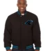 Carolina Panthers Wool Handmade Full-Snap Jacket - Black