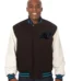 Carolina Panthers Two-Tone Wool and Leather Jacket - Black/White