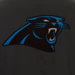 Carolina Panthers Poly Twill Varsity Jacket - Black