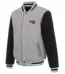 Baltimore Ravens Two-Tone Reversible Fleece Jacket - Gray/Black