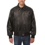 Carolina Panthers Tonal Leather Jacket - Black