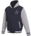 Dallas Cowboys Reversible Poly Twill Hooded Jacket - Navy/Gray