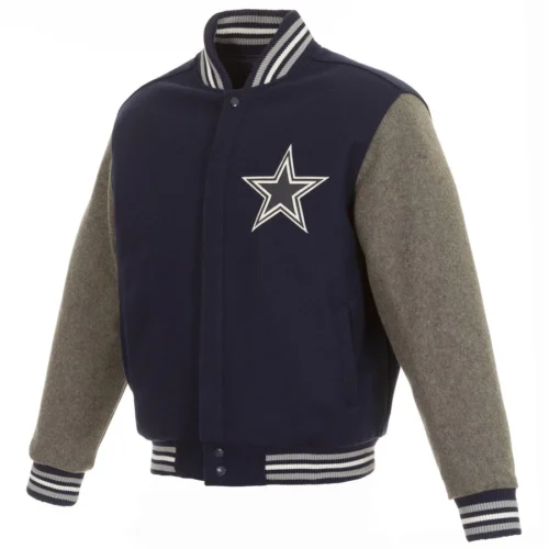Dallas Cowboys Domestic Two Tone All Wool Jacket - Navy/Gray
