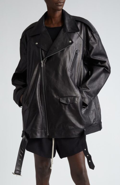 Oversize Leather Biker Jacket