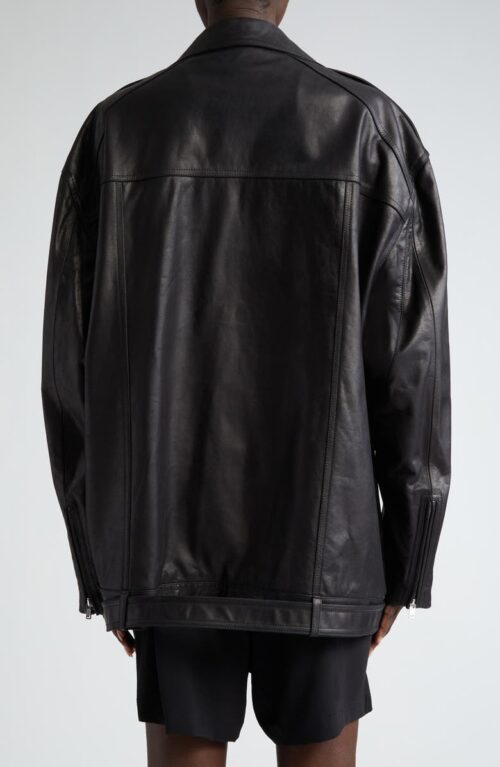 Oversize Leather Biker Jacket