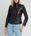 Scube Collar Black Lambskin Leather Jacket