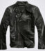 New Mens Black Silver Studded buttoned Punk Cowhide Biker Leather Jacket