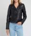 Liza Black Hardware Black Moto Leather Jacket