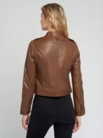 Indiana Brown Cafe Racer Women’s Leather Jacket