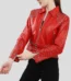 Women’s Studded Red Leather Jacket