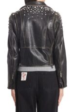 Chiodo Destiny Crystal Embellished Leather Moto Jacket