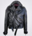 Classic Black Leather Jacket With Half Spikes 