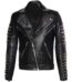 Mens Designer Studded Motorcycle Leather Jacket