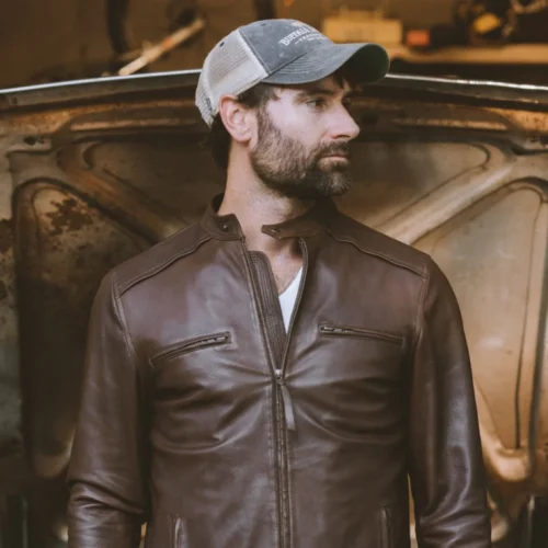 THOMPSON LEATHER MOTO JACKET