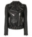 Silver Studs Black Leather Brando Jacket Women