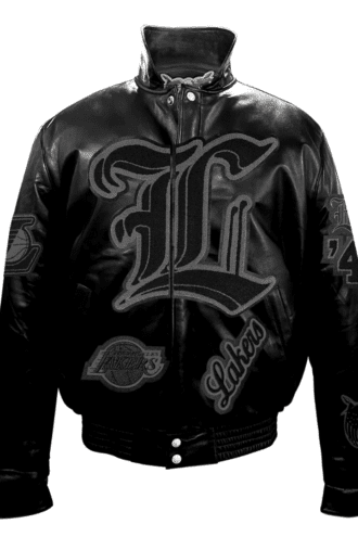 LOS ANGELES LAKERS FULL LEATHER JACKET Blac