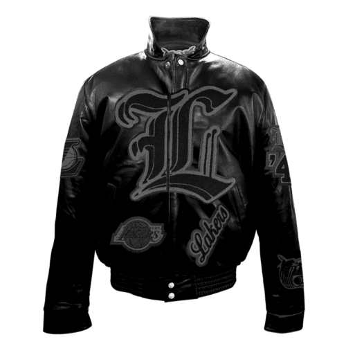 LOS ANGELES LAKERS FULL LEATHER JACKET Blac