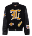 LOS ANGELES LAKERS WOOL & LEATHER JACKET Black with color