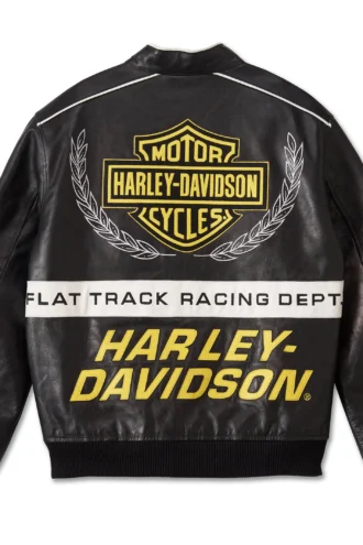 HARLEY DAVIDSON MEN’S START YOUR ENGINES LEATHER RACING JACKET