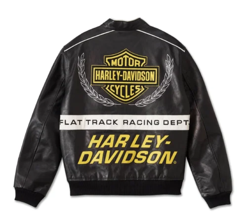 HARLEY DAVIDSON MEN’S START YOUR ENGINES LEATHER RACING JACKET
