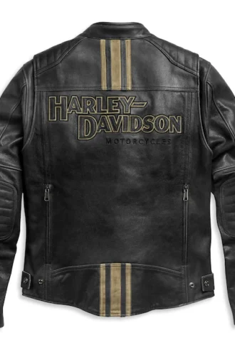 HARLEY DAVIDSON MEN’S TRIPLE VENT PASSING LINK II LEATHER JACKET