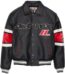 Avirex Chicago USA Leather Jacket Black & Red