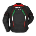 DUCATI CORSE C3 MOTORCYCLE LEATHER JACKET BLACK