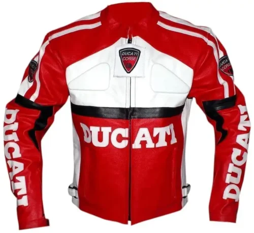 DUCATI MOTORCYCLE LEATHER JACKET RED