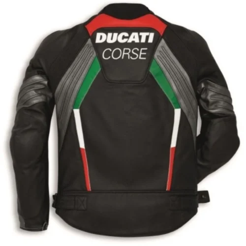 DUCATI MENS LEATHER MOTORCYCLE JACKET CORSE C3