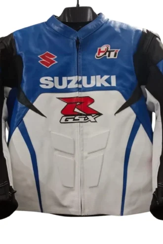SUZUKI GSXR MOTORBIKE RACING LEATHER JACKET