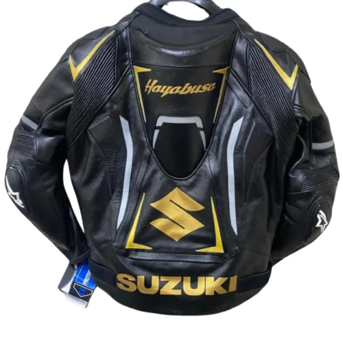 SUZUKI HAYABUSA MOTORBIKE RACING LEATHER JACKET