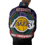 Los Angeles Lakers 2001 Championship Genuine Leather Jacket, Back2Back Los Angeles Lakers NBA Champions NBA Western Conference