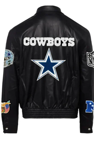 DALLAS COWBOYS FULL LEATHER JACKET Black