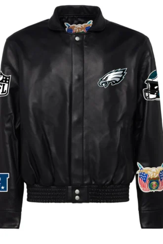 PHILADELPHIA EAGLES FULL LEATHER JACKET Black